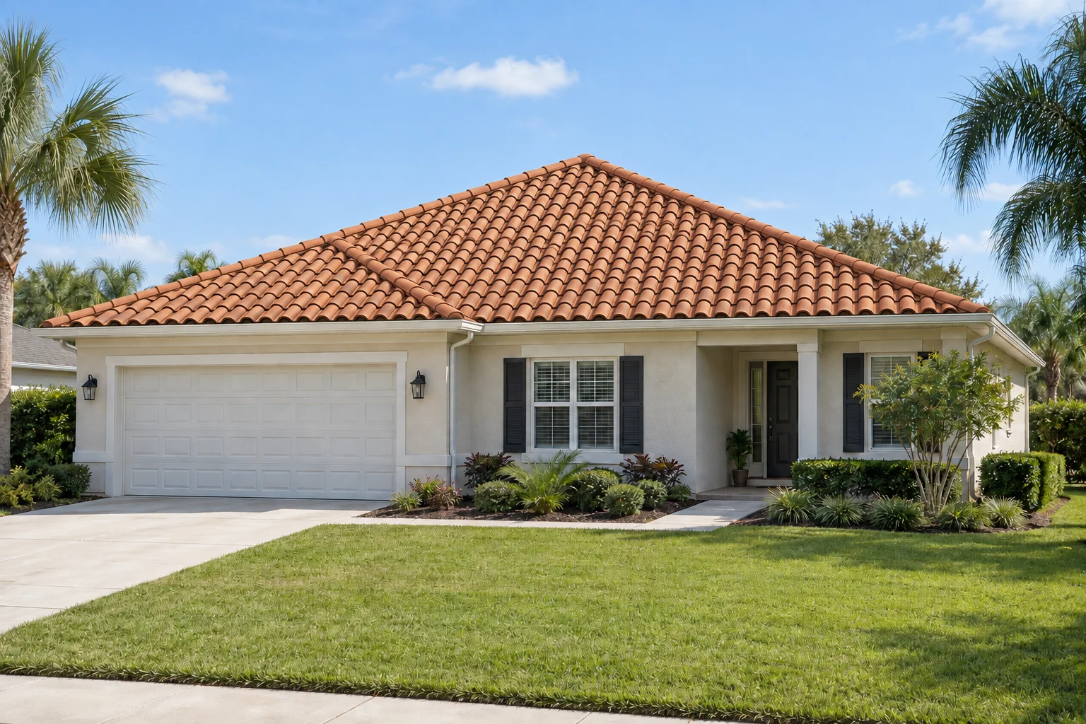 Illustrative Tile roof appearance